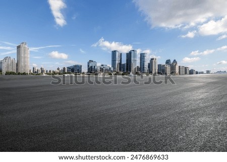 Similar – Image, Stock Photo empty asphalt road in green summer forest with trees and grass. perspective, bus stop in Latvia countryside