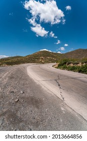 Empty Asphalt Road On The Loess Plateau