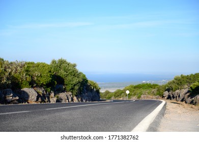 
Empty asphalt road and sky cloud landscape.