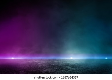 Empty background scene.Texture dark concentrate floor with mist or fog