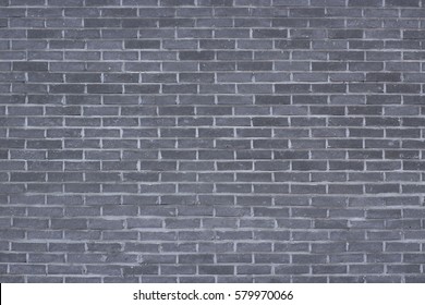 Empty Background With Texture Of Dark Gray Brick Wall.