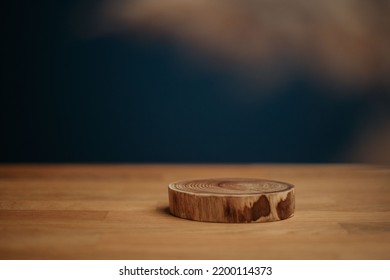 Empty background with wooden desk, packshot collection