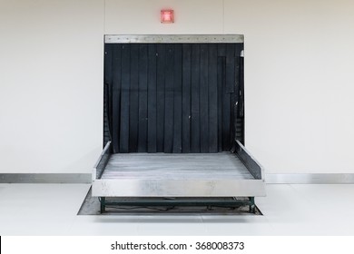 Empty Baggage Carousel On International Airport