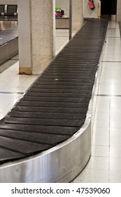 Empty Baggage Claim Area At Airport