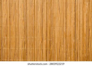 Empty bamboo mat background pattern with high resolution. Top view. Copy space.