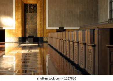 Empty Bank Interior