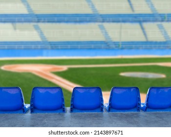 Empty baseball stadium - sporting events with no people or closed