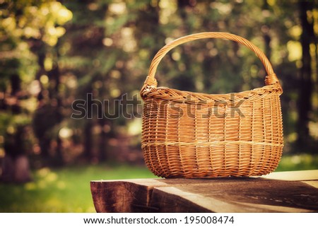 Empty basket / Braided basket outdoor
