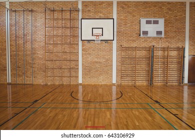 Empty basketball court in high school - Powered by Shutterstock