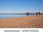 Empty beach in Nallikari, Oulu Finland
