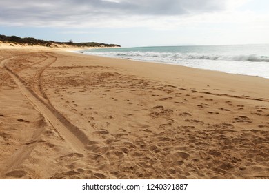 Empty Beach On Kauai, Hawaii, Polihale State Park