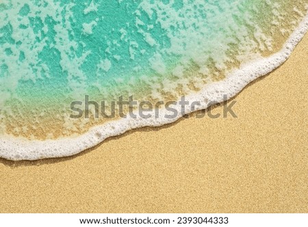 empty beautiful sand beach, close up 