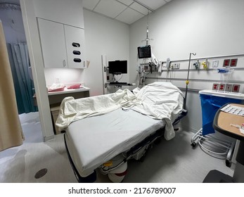 Empty Bed In A Modern Emergency Room