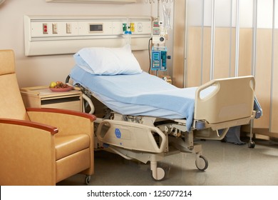 Empty Bed On Hospital Ward