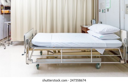 Empty Bed On Hospital Ward