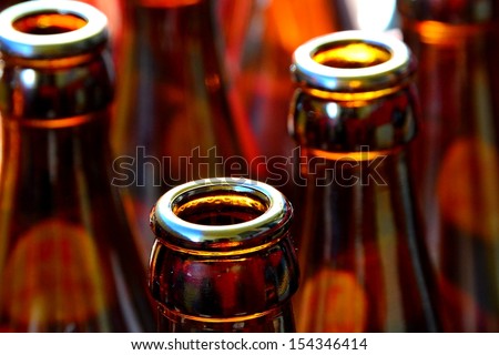 empty beer bottles
