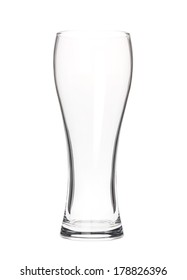 Empty Beer Glass Isolated On White