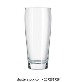 Empty beer glass. Isolated on white background. Vector path included.