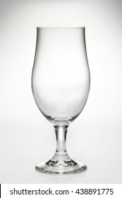 Empty Beer Glass On White Background