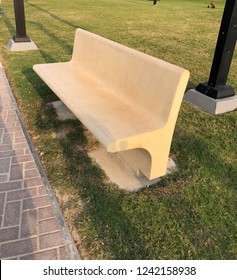 Empty bench in park