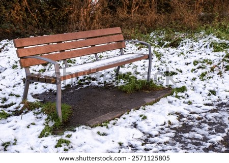Similar – Image, Stock Photo frozen time Snow layer