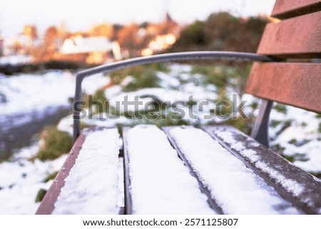 Similar – Image, Stock Photo frozen time Snow layer