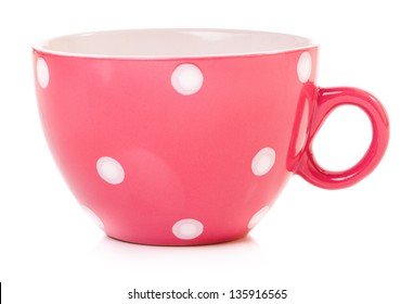 Empty big mug polka dot, isolated on white background - Powered by Shutterstock