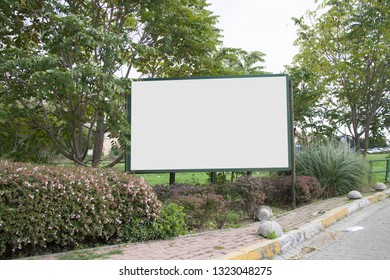 Empty Billboard On Highway