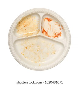 Empty bioplastic plate isolated on a white background.