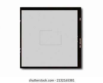 Empty Black 120mm Film Frame Or Border On White Background