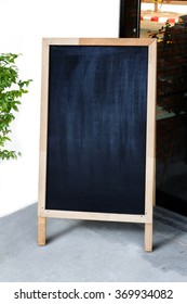 Empty Black Board (menu Board) On White With Clipping Path
