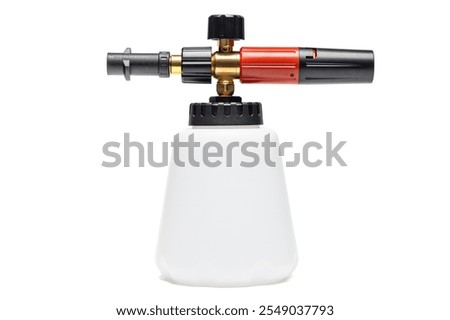 empty, blank or plain foam cannon. isolated in white background. 