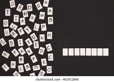 empty block and letters