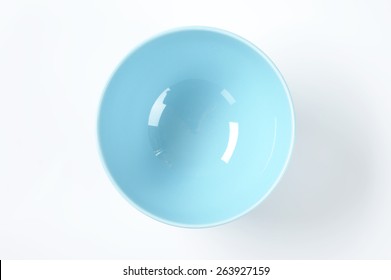 Empty Blue Bowl On White Background