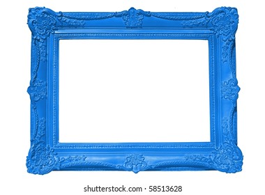 Empty Blue Picture Frame
