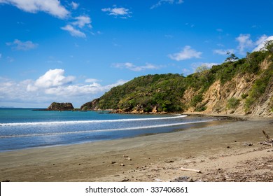 Empty Blue Water Beach In South Nicaragua, Central America