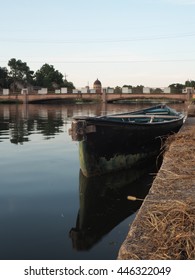 Empty Boat On The Water Of Bayou St John, New Orleans Louisiana