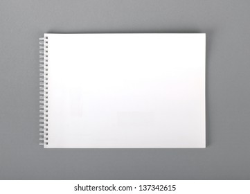 Empty Booklet Isolated On Gray