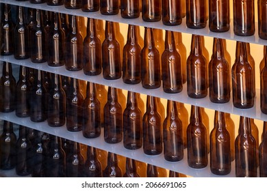 empty bottle background standing side by side