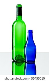 Empty bottle isolated on white background