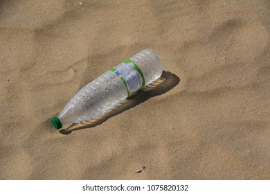 empty bottle on the beach