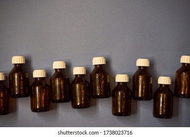 empty bottles, set without inscriptions, place for notes