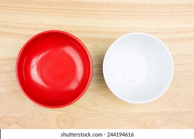 Empty Bowl On Wooden Table