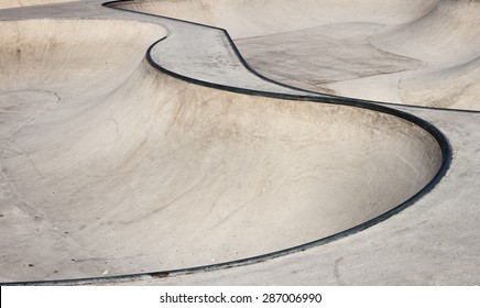 Empty Bowl In A Skate Park.