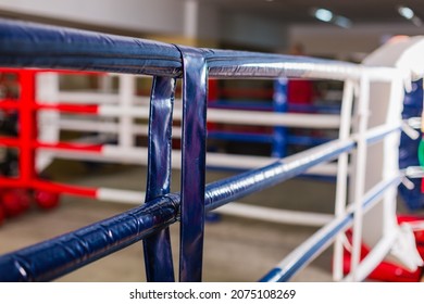 Empty Boxing Ring And Bell