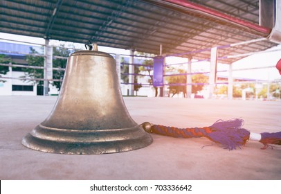 Empty Boxing Ring And Bell