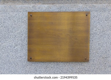 Empty Brass Metal Wall Plaque Gold Stock Photo 2194399535 | Shutterstock