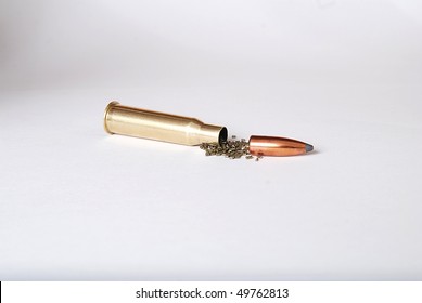 Empty Brass Shell Gun Powder And Bullet