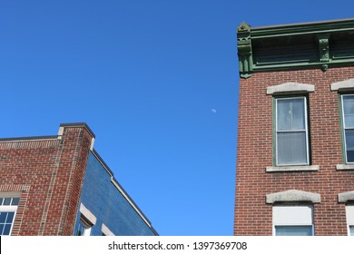 Empty Brick Storefront In Impoverished Urban Neighborhood