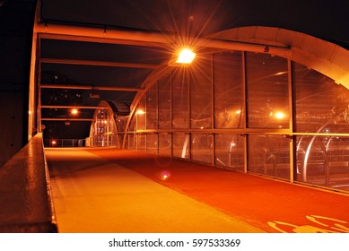 empty bridge at night
